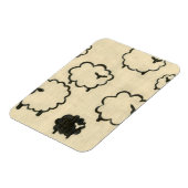 Witte en zwarte schapen op de achtergrond van Crea Magneet (Linkerzijde)