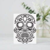 Witte en zwarte schedel / Dag van de dood Briefkaart (Staand voorkant)