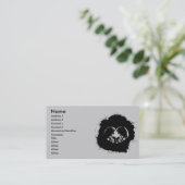 witte en zwarte schedels visitekaartje (Staand voorkant)