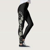 Witte en zwarte sierlijke Leggings (Rechts)