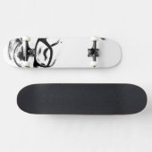 Witte en zwarte skateboard (Horizontaal)