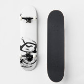 Witte en zwarte skateboard (Voorkant)