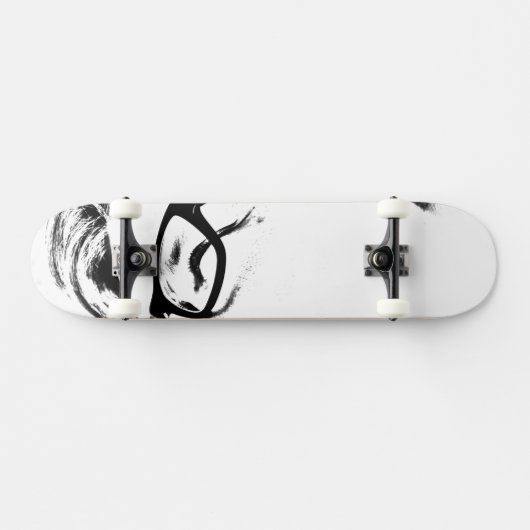 Witte en zwarte skateboard (Horizontaal)