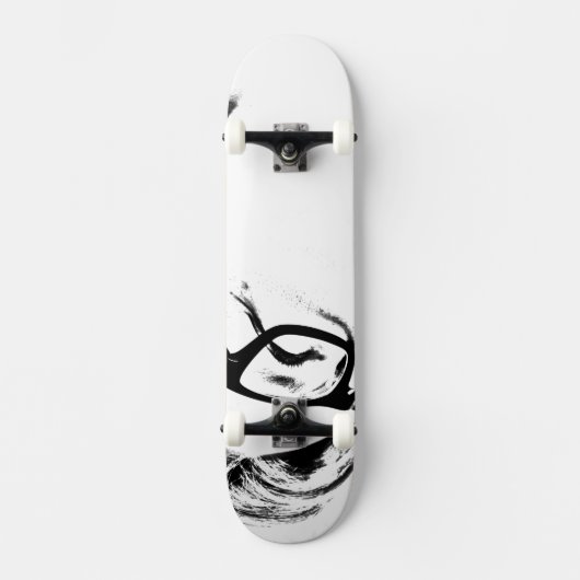 Witte en zwarte skateboard (Voorkant)
