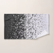 Witte en zwarte sneeuwvlokken bad handdoek (Handdoek)