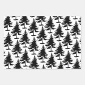 Witte en zwarte sparren inpakpapier vel (Voorkant 2)