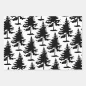 Witte en zwarte sparren inpakpapier vel (Voorkant)