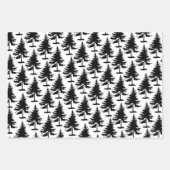 Witte en zwarte sparren inpakpapier vel (Voorkant 3)