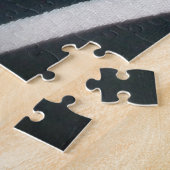 Witte en zwarte spinrag van zijde legpuzzel (Zijkant)