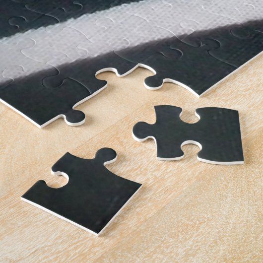 Witte en zwarte spinrag van zijde legpuzzel (Zijkant)