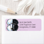 Witte en zwarte standaardspuiten etiket (Insitu)