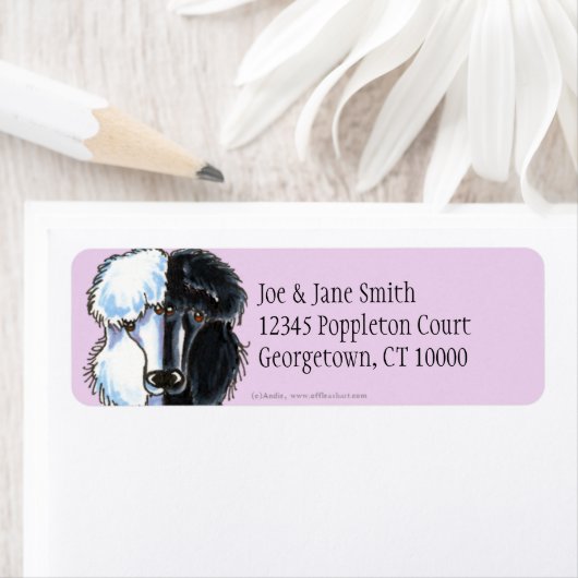 Witte en zwarte standaardspuiten etiket (Insitu)