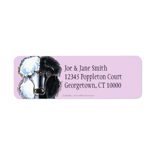 Witte en zwarte standaardspuiten etiket (Voorkant)