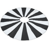 Witte en zwarte Starburst Stripes Kerstboom Rok (Gekanteld)