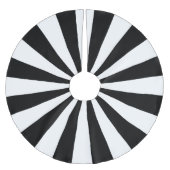 Witte en zwarte Starburst Stripes Kerstboom Rok (Voorkant)