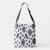 Witte en zwarte sterren Crossbody Bag Crossbody Tas (Achterkant)