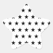 Witte en zwarte sterren ster sticker (Voorkant)