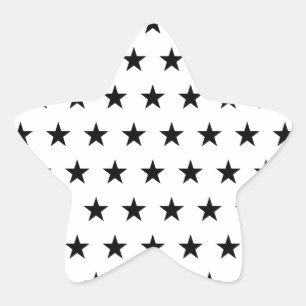 Witte en zwarte sterren ster sticker