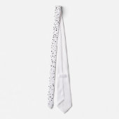 Witte en zwarte Stippen Stropdas (Achterkant)