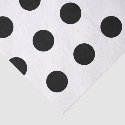 Witte en zwarte stippen tissuepapier (Detail)