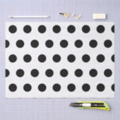 Witte en zwarte stippen tissuepapier (Craft)