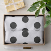 Witte en zwarte stippen tissuepapier (Geschenk)