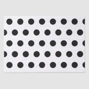 Witte en zwarte stippen tissuepapier