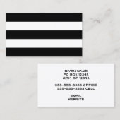 Witte en zwarte streep visitekaartje (Voorkant / Achterkant)