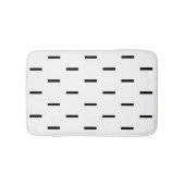 Witte en zwarte streepjes badmat (Voorkant)