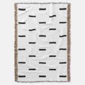 Witte en zwarte streepjes deken (Voorkant Verticaal)