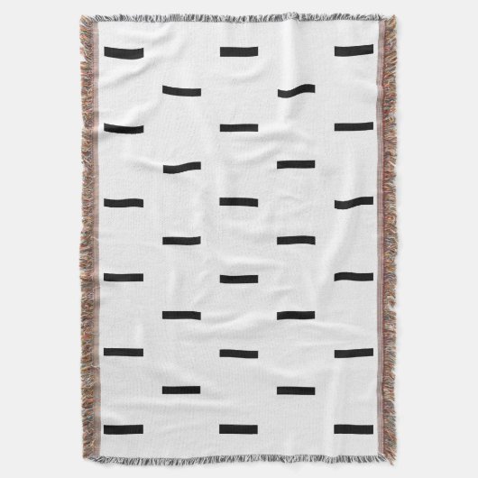 Witte en zwarte streepjes deken (Voorkant Verticaal)