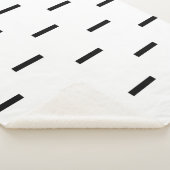 Witte en zwarte streepjes sherpa deken (3/4)