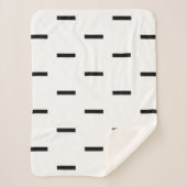 Witte en zwarte streepjes sherpa deken (Voorkant)