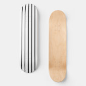 Witte en zwarte strepen ontwerp persoonlijk skateboard (Voorkant)