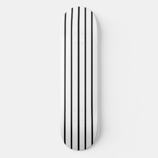 Witte en zwarte strepen ontwerp persoonlijk skateboard (Voorkant)