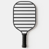 Witte en zwarte strepen ontwerp pickleball paddle (Achterkant)