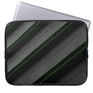 Witte en zwarte strips laptop sleeve