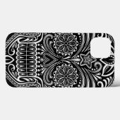 Witte en zwarte suikerschedel Case-Mate iPhone case (Achterkant (horizontaal))