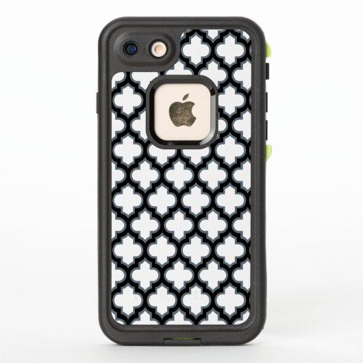 Witte en zwarte trellis, lattice, quatrefoil (Achterkant)