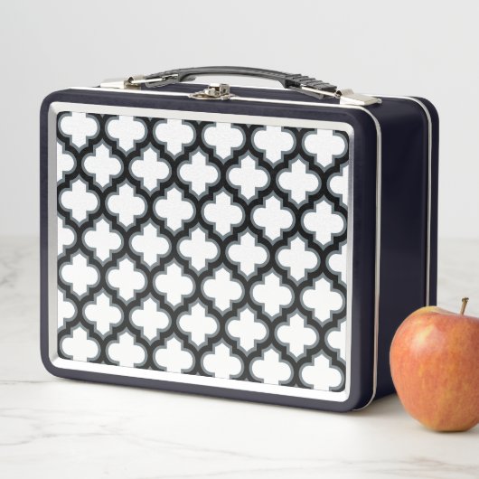 Witte en zwarte trellis, lattice, quatrefoil (In situ)