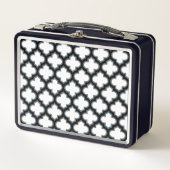 Witte en zwarte trellis, lattice, quatrefoil (Voorkant)