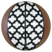 Witte en zwarte trellis, lattice, quatrefoil basketbal (Verticaal)