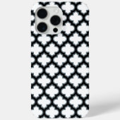 Witte en zwarte trellis, lattice, quatrefoil Case-Mate iPhone case (Achterkant)