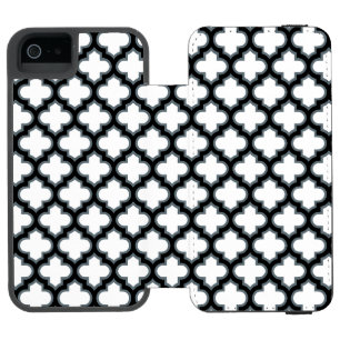 Witte en zwarte trellis, lattice, quatrefoil