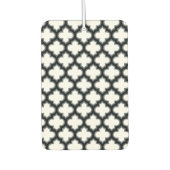 Witte en zwarte trellis, lattice, quatrefoil luchtverfrisser (Voorkant)
