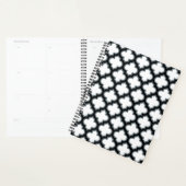 Witte en zwarte trellis, lattice, quatrefoil planner (Display)