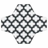 Witte en zwarte trellis, lattice, quatrefoil voetbal (Enkel)