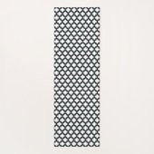 Witte en zwarte trellis, lattice, quatrefoil yogamat (Achterkant)