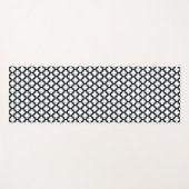 Witte en zwarte trellis, lattice, quatrefoil yogamat (Voorkant (horizontaal))