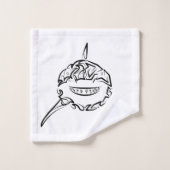 Witte en zwarte tribale witte haai bad handdoek (Wasdoekje)